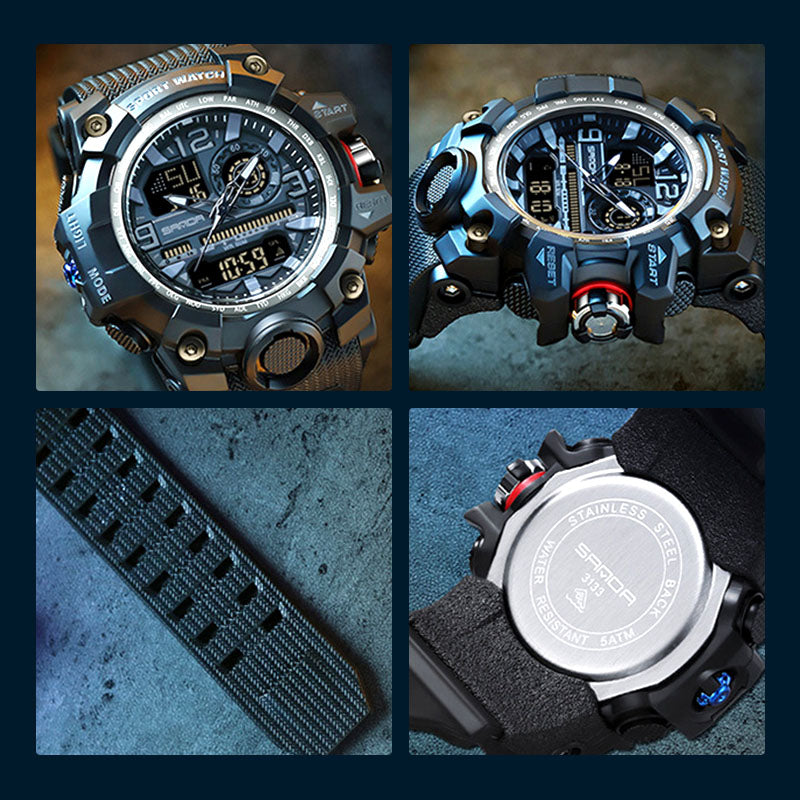 Reloj de hombre multifuncional, resistente al agua y luminoso