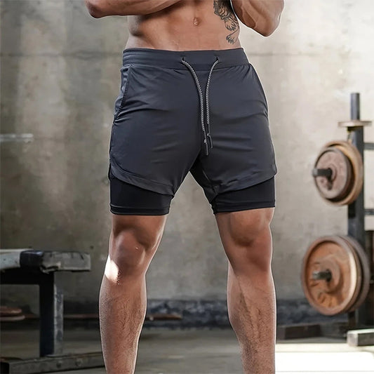 Pantalones cortos deportivos de secado rápido para hombre