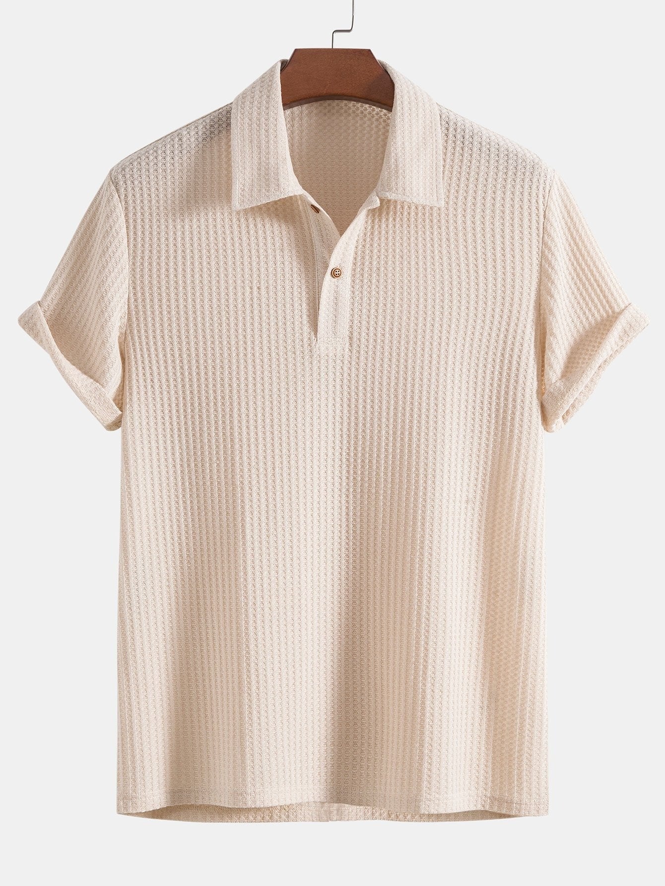 Camisa de punto de hombre de manga corta