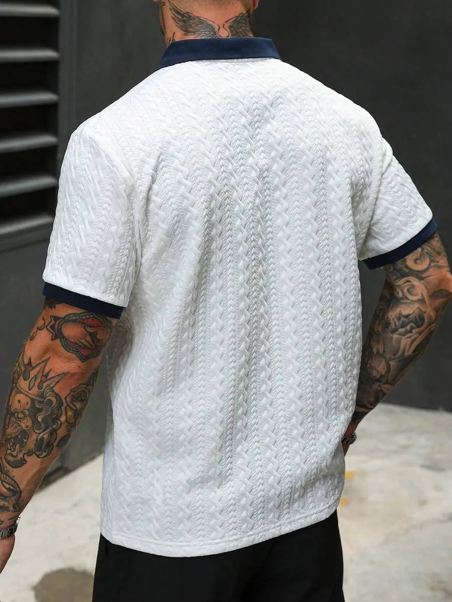 Camiseta para hombre con estampado texturizado