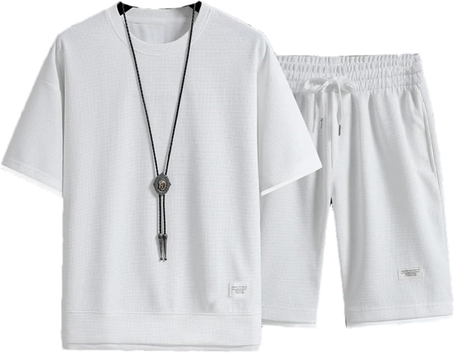 Conjunto de dos piezas: camiseta de manga corta de tejido de rizo