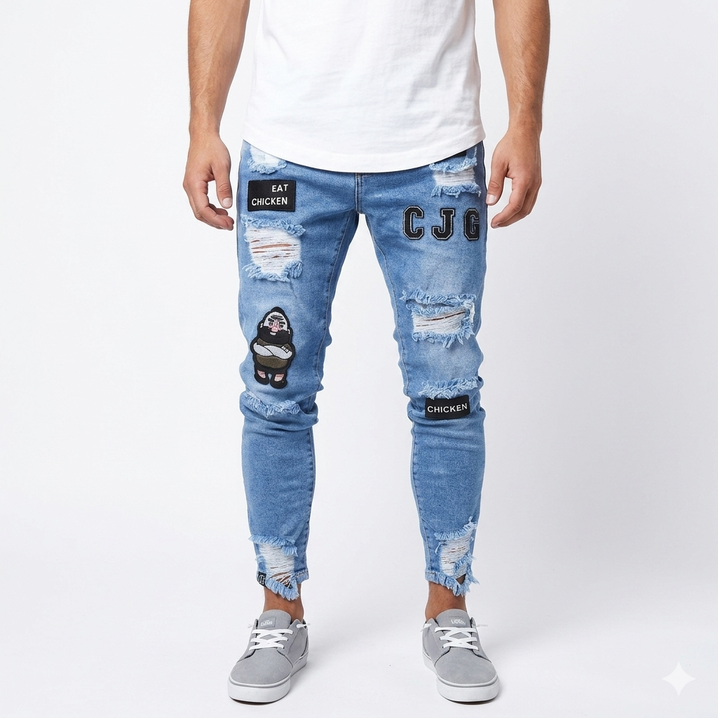 Vaqueros de hombre en negro: estilo urbano moderno
