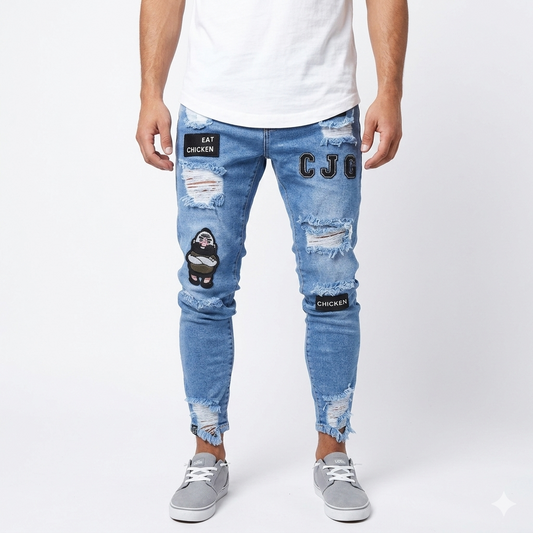 Vaqueros de hombre en negro: estilo urbano moderno