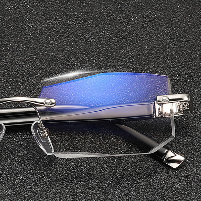 Gafas sin montura con filtro de luz azul