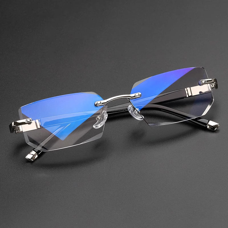 Gafas sin montura con filtro de luz azul