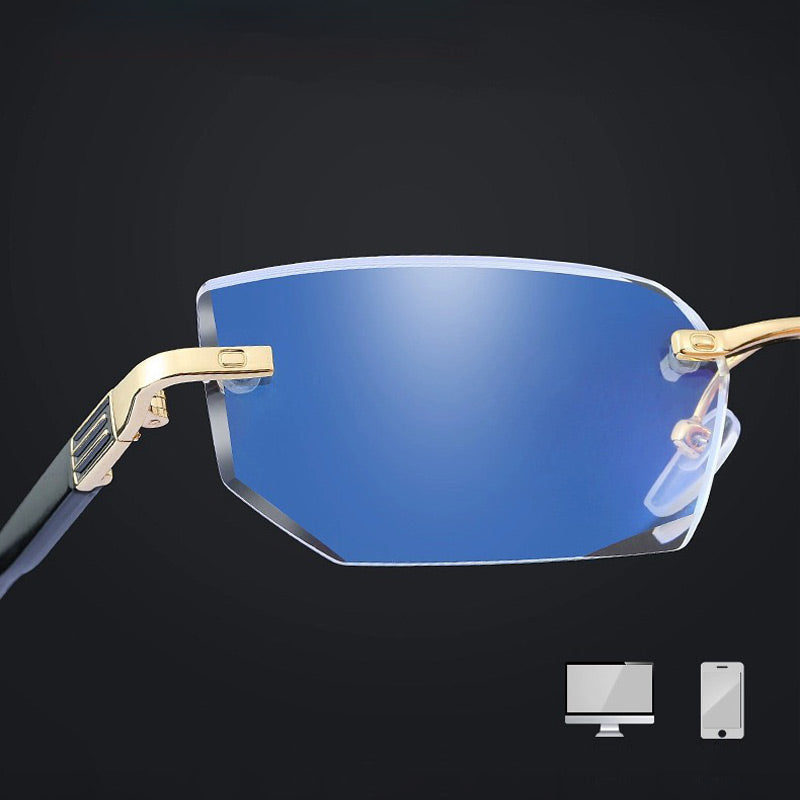 Gafas sin montura con filtro de luz azul