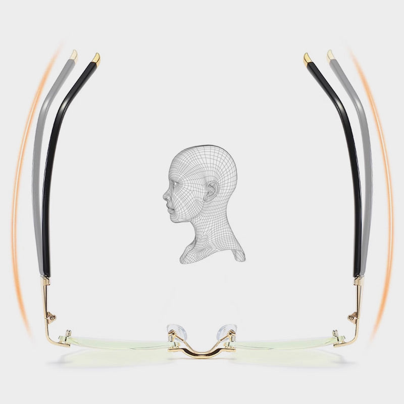 Gafas sin montura con filtro de luz azul