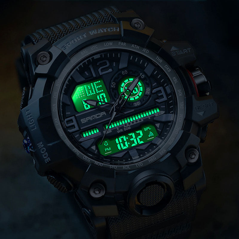Reloj de hombre multifuncional, resistente al agua y luminoso