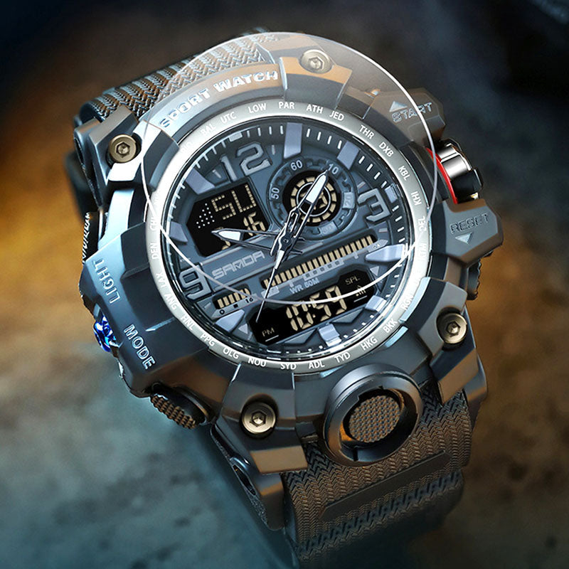Reloj de hombre multifuncional, resistente al agua y luminoso