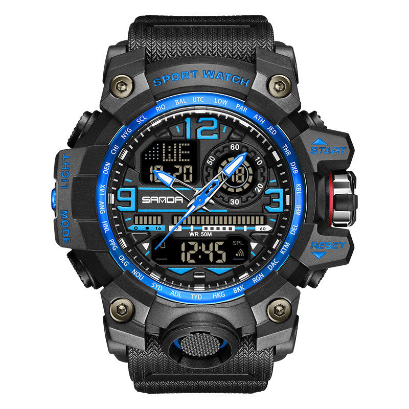 Reloj de hombre multifuncional, resistente al agua y luminoso