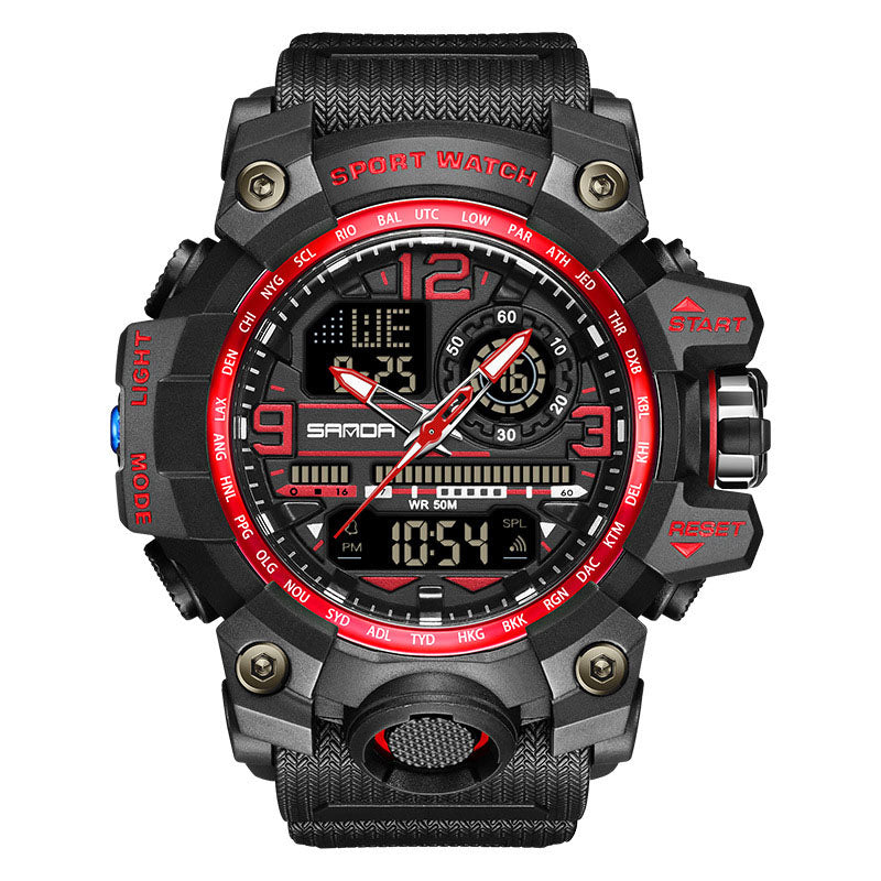 Reloj de hombre multifuncional, resistente al agua y luminoso