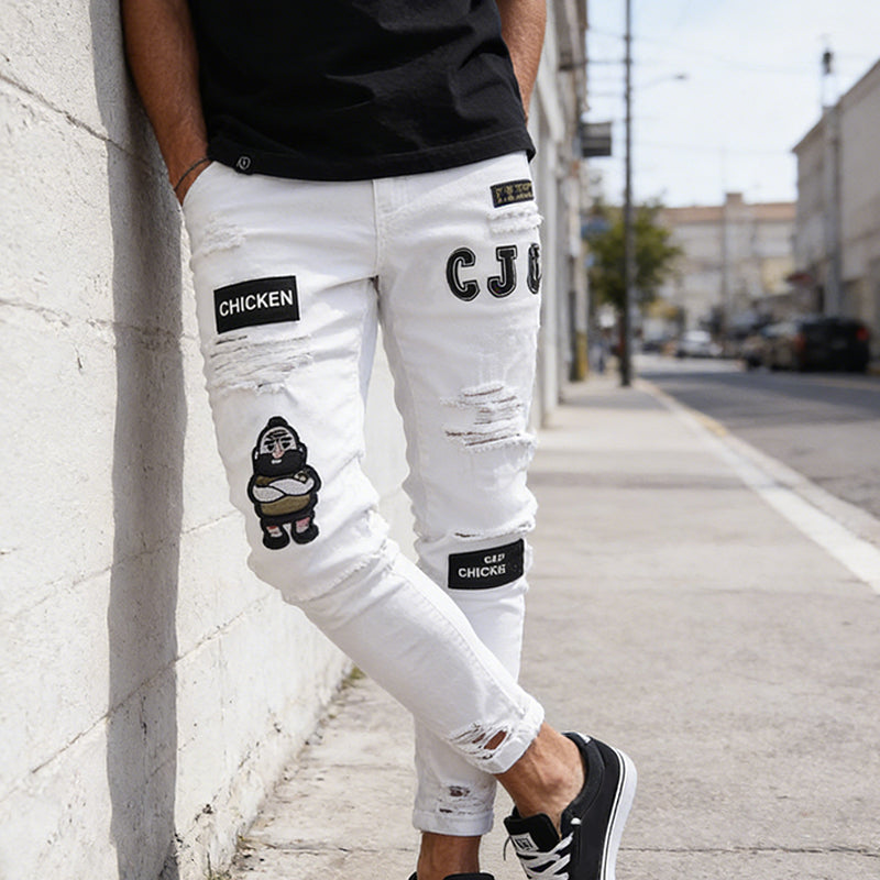 Vaqueros de hombre en negro: estilo urbano moderno