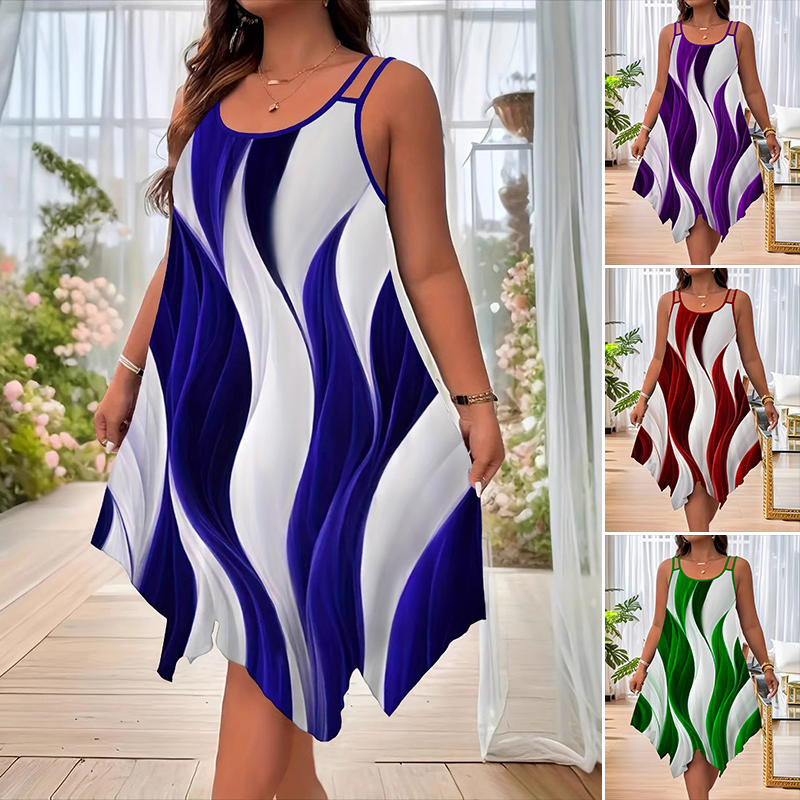Vestido sin mangas con tirantes dobles para mujer