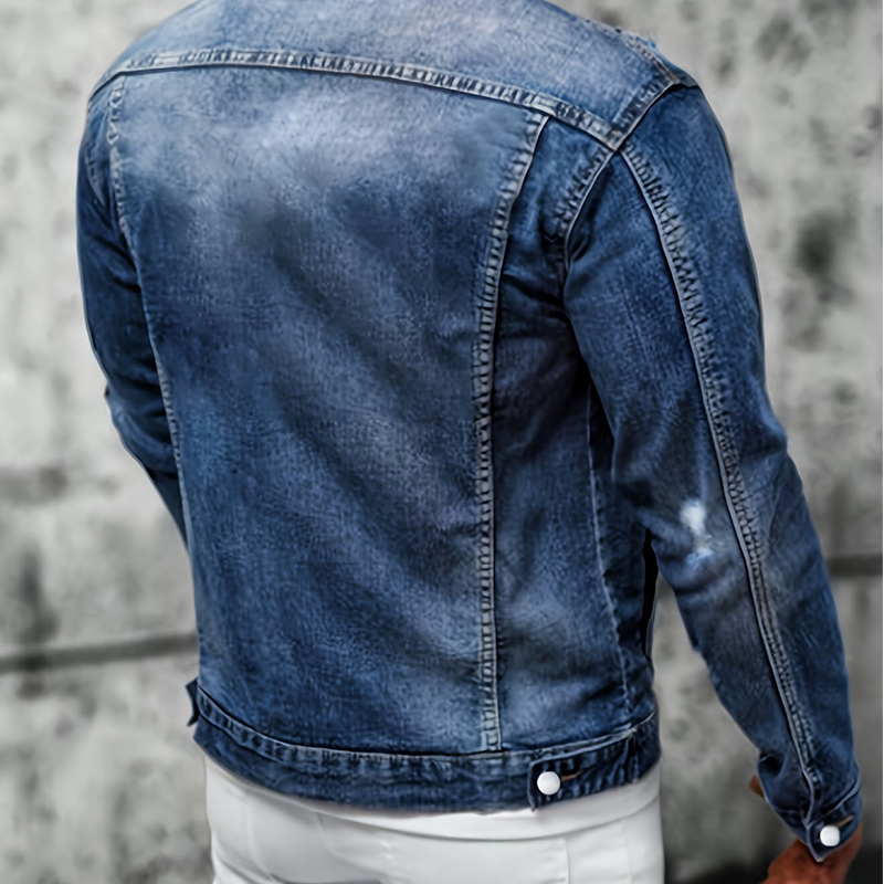 Chaqueta para hombre con efecto desgastado y lavado vintage