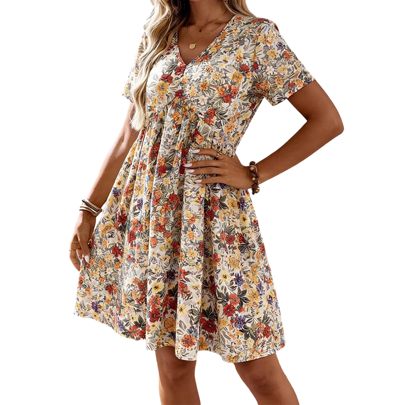 Vestido de verano para mujer con estampado floral