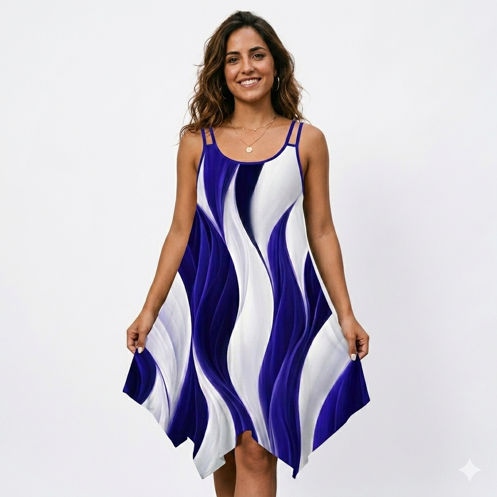 Vestido sin mangas con tirantes dobles para mujer